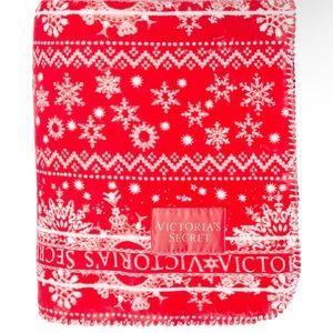 Victoria secret fluffy blanket Christmas theme